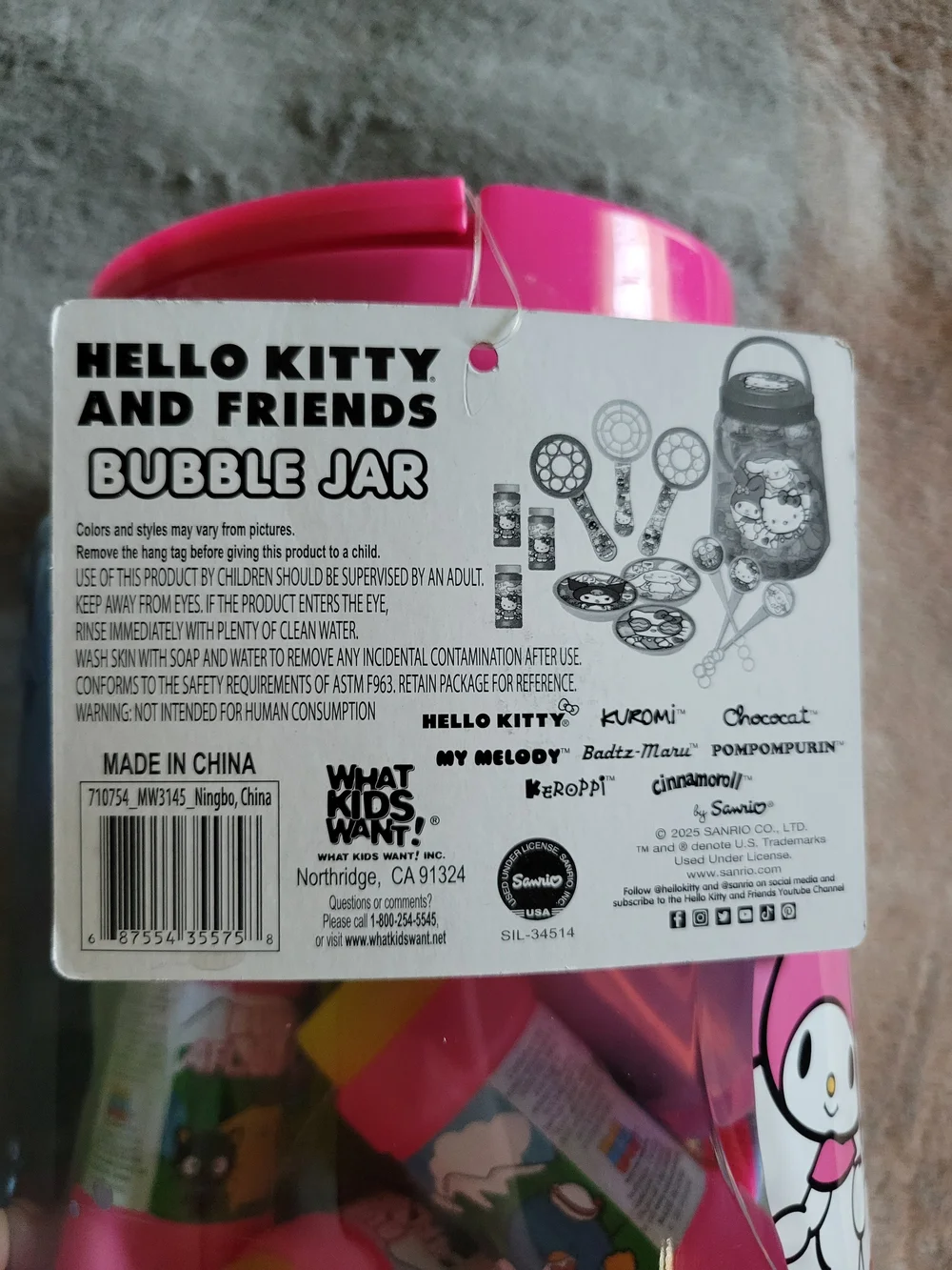 Sanrio Hello Kitty Bubble Set Jar